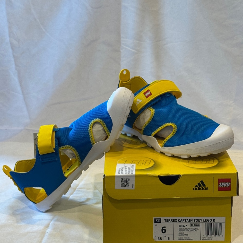 Adidas Kids Terrex Captain Toey K Blue and Yellow Sandals